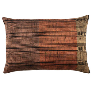 Jaipur Living Jaipur Living Patkai Handwoven Cotton Lumbar Pillow Naga Tribal Geometric Artisan Tan Poly Fill PLW103691