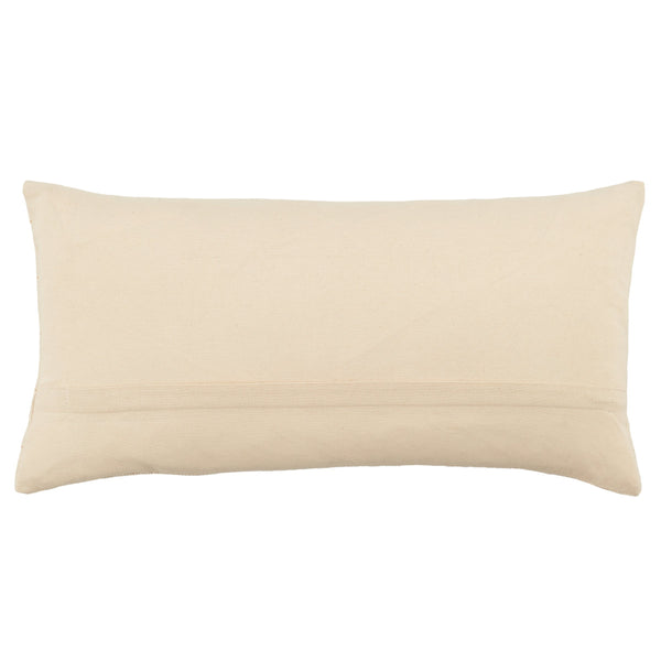 Jaipur Living Jaipur Living Milak Handwoven Cotton Tribal Lumbar Pillow Nagaland Artisan Craft Beige 13"X21" Lumbar Poly Fill PLW103693