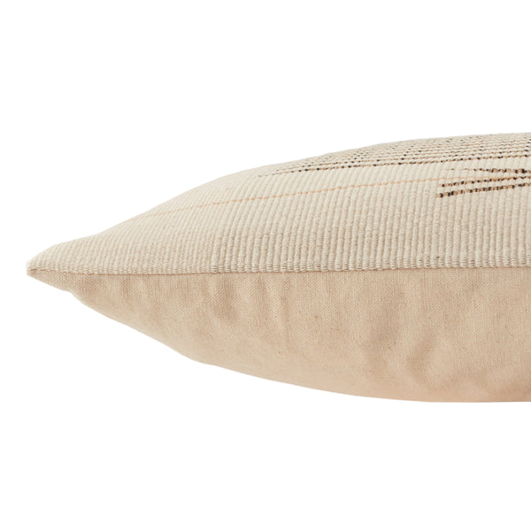 Jaipur Living Jaipur Living Milak Handwoven Cotton Lumbar Pillow Cover Tribal Geometric Artisan Craft Beige 13"X21" Lumbar PLC102416