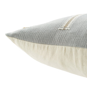 Jaipur Living Jaipur Living Longkhum Handwoven Cotton Tribal Throw Pillow with Heritage Naga Pattern Light Gray Poly Fill PLW103842