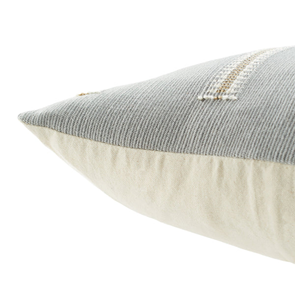 Jaipur Living Jaipur Living Longkhum Handwoven Cotton Tribal Throw Pillow with Heritage Naga Pattern Light Gray Poly Fill PLW103842