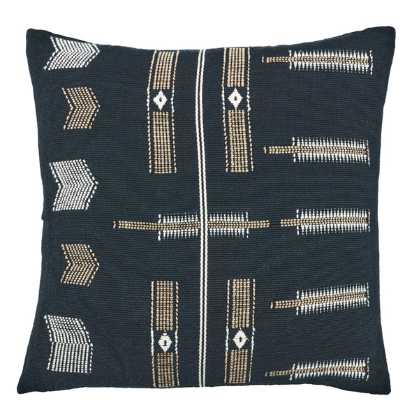 Jaipur Living Jaipur Living Handwoven Cotton Tribal Geometric Pillow Cover Artisan Loin Loom Craft Black PLC102523