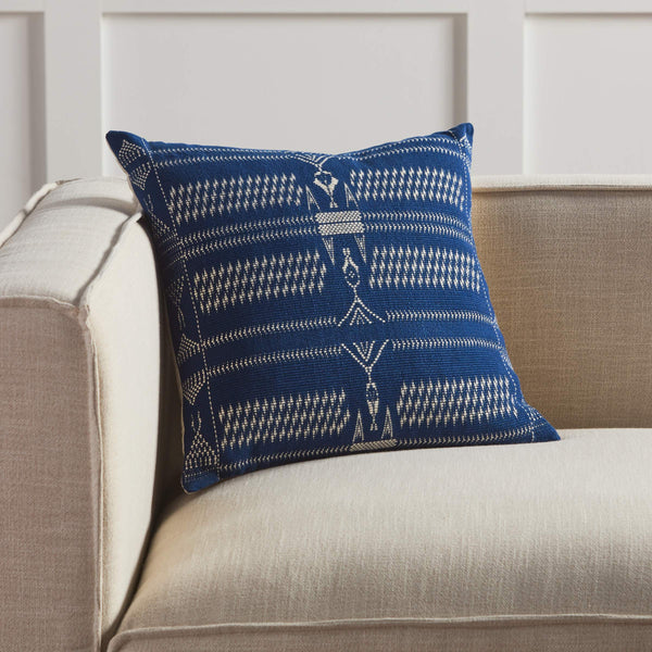 Jaipur Living Jaipur Living Saramati Handwoven Cotton Tribal Geometric Throw Pillow Nagaland Artisan Craft Down PLW103833