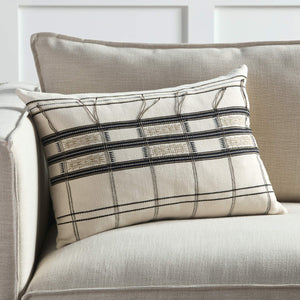 Jaipur Living Jaipur Living Merima Handwoven Cotton Lumbar Pillow Naga Tribal Stripe Artisan Accent Poly Fill PLW103848