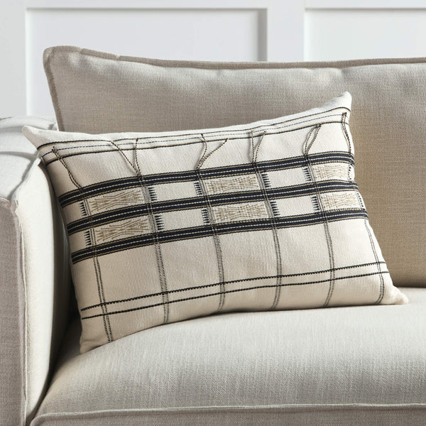 Jaipur Living Jaipur Living Merima Handwoven Cotton Lumbar Pillow Naga Tribal Stripe Artisan Accent Poly Fill PLW103848