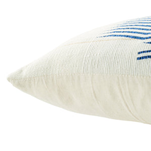 Jaipur Living Jaipur Living Milak Handwoven Cotton Lumbar Pillow Cover Tribal Geometric Artisan Craft Blue 12"X24" Lumbar PLC102530