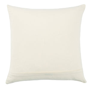 Jaipur Living Jaipur Living Sanis Handwoven Cotton Tribal Geometric Pillow Cover for Boho Interiors Light Gray / Cream 18" Square PLC102533