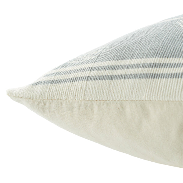 Jaipur Living Jaipur Living Sanis Handwoven Cotton Tribal Geometric Throw Pillow for Bohemian Interiors Light Gray 18" Square Poly Fill PLW103870