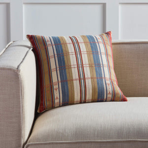 Jaipur Living Jaipur Living Shiloi Cotton Loin-loom Tribal Pillow Handcrafted Naga Geometric Stripe Down PLW103854