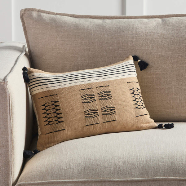 Jaipur Living Jaipur Living Handwoven Cotton Lumbar Pillow Cover Naga Tribal Stripe Boho Decor PLC102549
