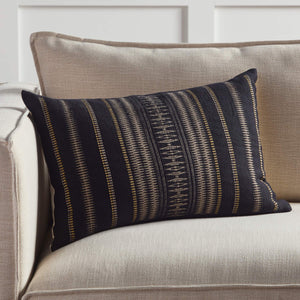 Jaipur Living Jaipur Living Handwoven Cotton Lumbar Pillow Cover with Tribal Stripe Artisan Detail PLC102541