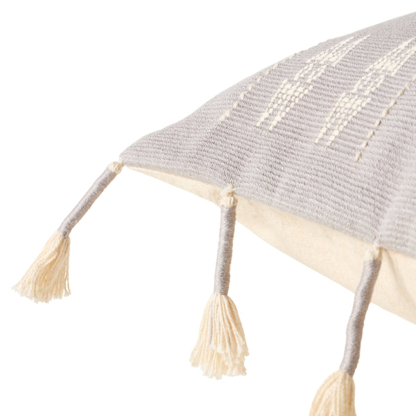 Jaipur Living Jaipur Living Khuza Handwoven Cotton Lumbar Pillow Naga Tribal Geometric Artisan Down PLW103862