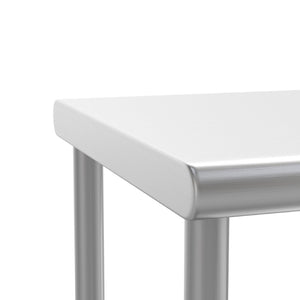 English Elm Reese Heavy-Duty 430 Stainless Steel Double Overshelf for Commercial Kitchens – NSF Certified Storage Stainless Steel 48.25"W x 12"D x 33.5"H NH-OSD-1248-GG