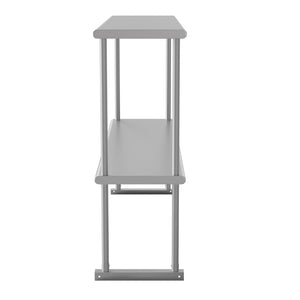 English Elm Reese Heavy-Duty 430 Stainless Steel Double Overshelf for Commercial Kitchens – NSF Certified Storage Stainless Steel 48.25"W x 12"D x 33.5"H NH-OSD-1248-GG