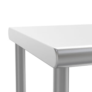 English Elm Reese Heavy-Duty 430 Stainless Steel Double Overshelf for Commercial Kitchens – NSF Certified Storage Stainless Steel 72"W x 12"D x 33.5"H NH-OSD-1272-GG