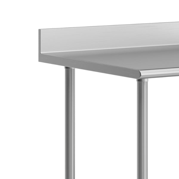 English Elm Reese Heavy-Duty Commercial Prep Table with NSF-Certified Top, Adjustable Undershelf & Locking Casters Stainless Steel 36"W x 30"D x 39.25"H NH-WT-3036-GG-B4-CAS-GG