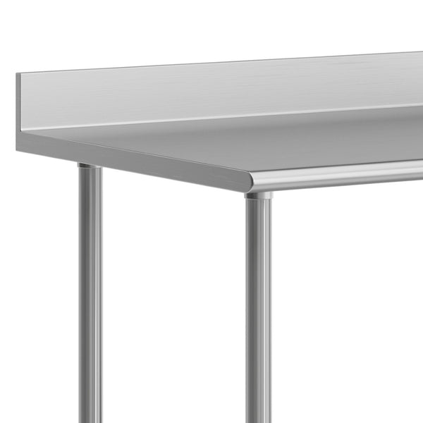 English Elm Reese Heavy-Duty Commercial Prep Table with NSF-Certified Top, Adjustable Undershelf & Locking Casters Stainless Steel 48"W x 30"D x 39.25"H NH-WT-3048-GG-B4-CAS-GG