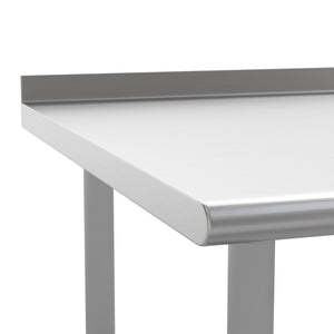 English Elm Reese Commercial 430 Stainless Steel Prep Table - NSF Certified, Durable, Easy-Clean, 600 lbs Capacity NH-WT-3072-OG-B1-5-GG