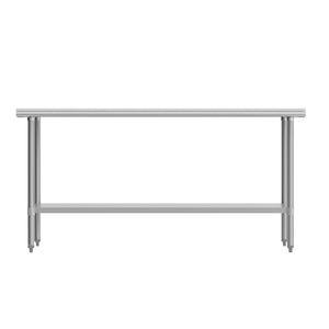 English Elm Reader Heavy-Duty Portable Prep Table with NSF-Certified Stainless Steel Top & Durable Cutting Board NH-WT-3072-POLYTOP-GG