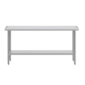 English Elm Reader Heavy-Duty Portable Prep Table with NSF-Certified Stainless Steel Top & Durable Cutting Board NH-WT-3072-POLYTOP-GG