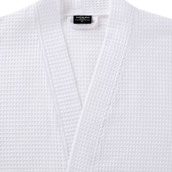 JLA Home Waffle Cotton Bath Robe with Kimono Collar for Spa and Upscale Guestroom Use NH04-0002