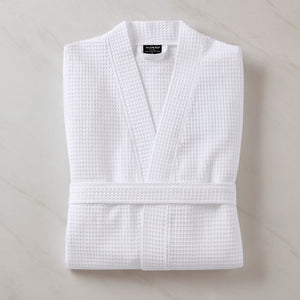 JLA Home Waffle Cotton Bath Robe with Kimono Collar for Spa and Upscale Guestroom Use NH04-0002