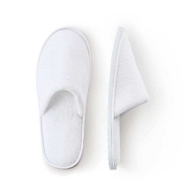 JLA Home Terry Cotton Closed Toe Slippers with EVA Sole for Hotel and Guest Room Comfort NH05-0004