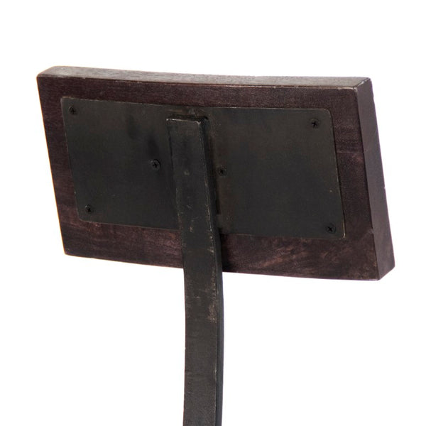 Zentique Evolution Reclaimed Wood Backrest Bar Chair with Metal Frame — Compact, Industrial, Eco-Friendly Design NH05810