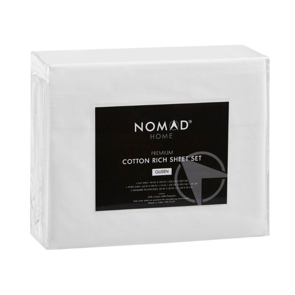 JLA Home Percale Weave 300 Thread Count Cotton Sheet Set with Antimicrobial Hotel Comfort 60% Cotton 40% Polyester 4.13 H NH20-0141