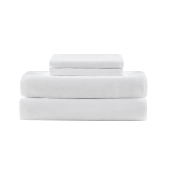 JLA Home Percale Weave 300 Thread Count Cotton Sheet Set with Antimicrobial Hotel Comfort 100% Cotton 4.13 H NH20-0143