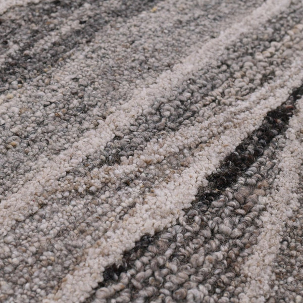 Amer Rugs Nimbus Modern Geometric Lines Hand-hooked Area Rug - Elevate Your Space With Nature's Beauty Beige Charcoal Wool, Cotton Backing Nim689119