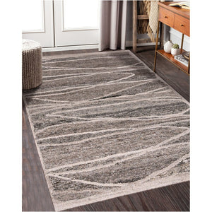 Amer Rugs Nimbus Modern Geometric Lines Hand-hooked Area Rug - Elevate Your Space With Nature's Beauty Beige Charcoal Wool, Cotton Backing Nim689119