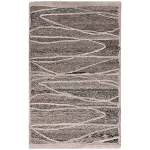 Amer Rugs Nimbus Modern Geometric Lines Hand-hooked Area Rug - Elevate Your Space With Nature's Beauty Beige Charcoal Wool, Cotton Backing Nim689119