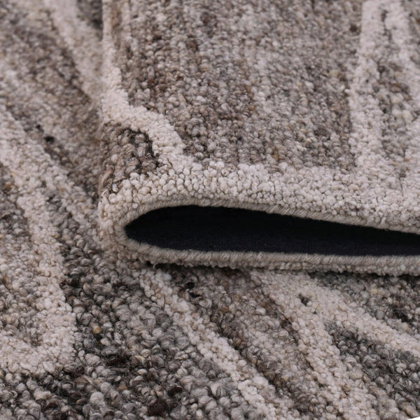 Amer Rugs Nimbus Modern Geometric Lines Hand-hooked Area Rug - Elevate Your Space With Nature's Beauty Beige Charcoal Wool, Cotton Backing Nim689119