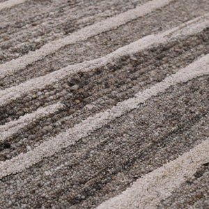 Amer Rugs Nimbus Modern Geometric Lines Hand-hooked Area Rug - Elevate Your Space With Nature's Beauty Beige Brown Wool, Cotton Backing Nim70203