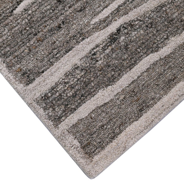 Amer Rugs Nimbus Modern Geometric Lines Hand-hooked Area Rug - Elevate Your Space With Nature's Beauty Beige Brown Wool, Cotton Backing Nim70203