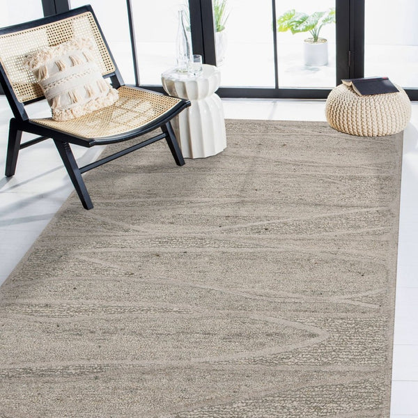 Amer Rugs Nimbus Modern Geometric Lines Hand-hooked Area Rug - Elevate Your Space With Nature's Beauty Beige Wool, Cotton Backing Nim80576