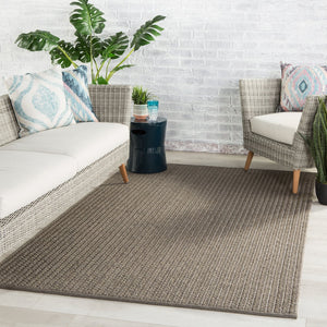 Jaipur Living Nirvana Premium Iver Nip04 Handwoven Handmade 100% Polypropylene Solids Solid Outdoor Rug Gray, Taupe 100% Polypropylene Rug145688