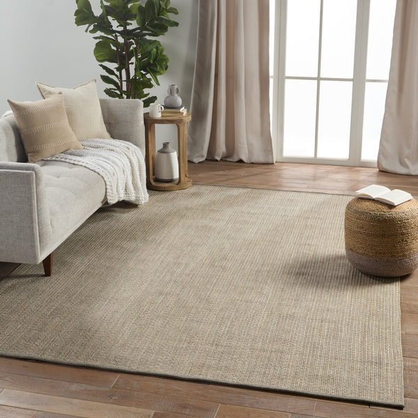 Jaipur Living Nirvana Sven Nir05 Handwoven Handmade 70% Polypropylene 30% Polyester Solids Solid Outdoor Rug Taupe, Gray 70% Polypropylene 30% Polyester Rug150247