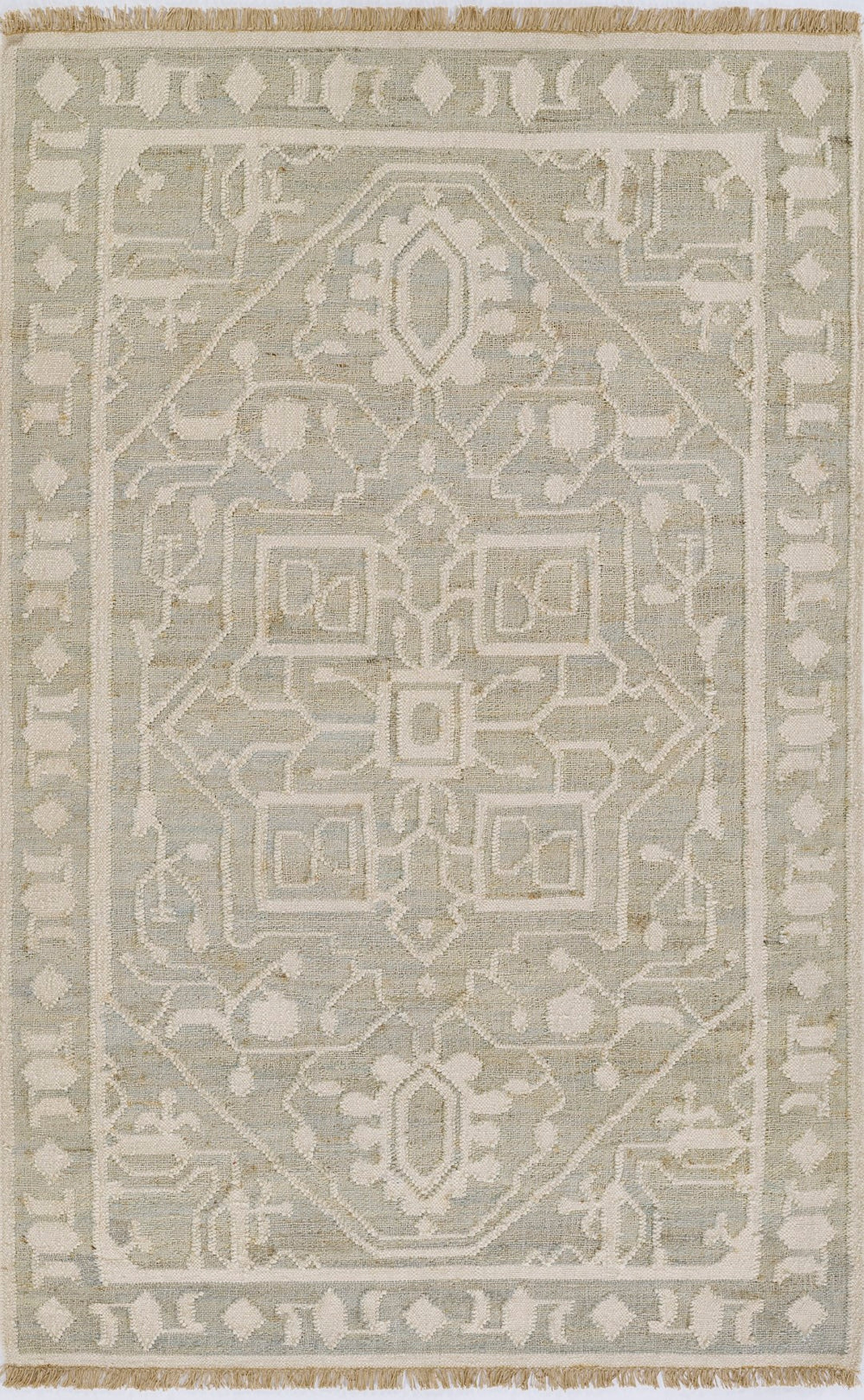 Momeni Nirvana NIR-1 Hand Woven Traditional Medallion Indoor Rug Blue 8' x 10'