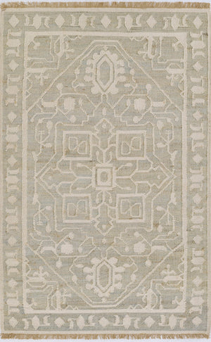 Momeni Nirvana NIR-1 Hand Woven Traditional Medallion Indoor Rug Blue 8' x 10'