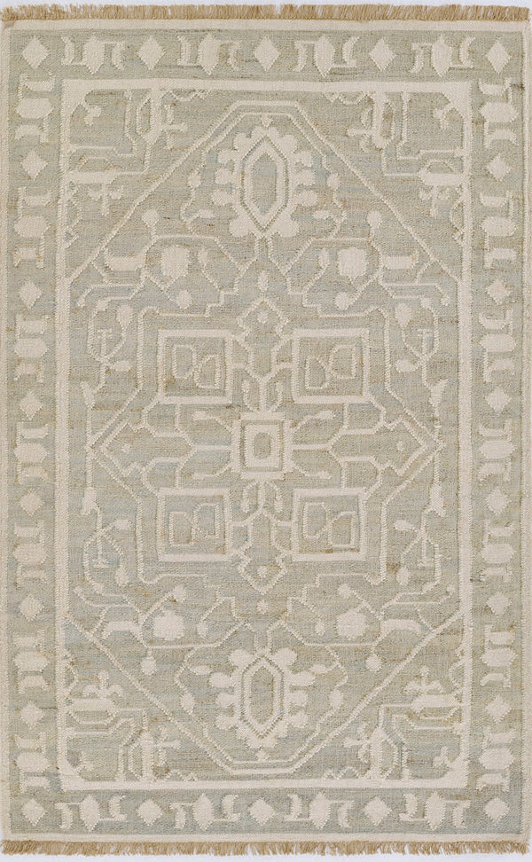 Momeni Nirvana NIR-1 Hand Woven Traditional Medallion Indoor Rug Blue 8' x 10'