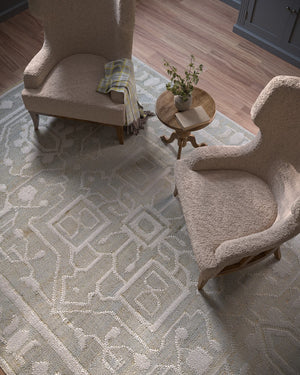 Momeni Nirvana NIR-1 Hand Woven Traditional Medallion Indoor Rug Blue 8' x 10'