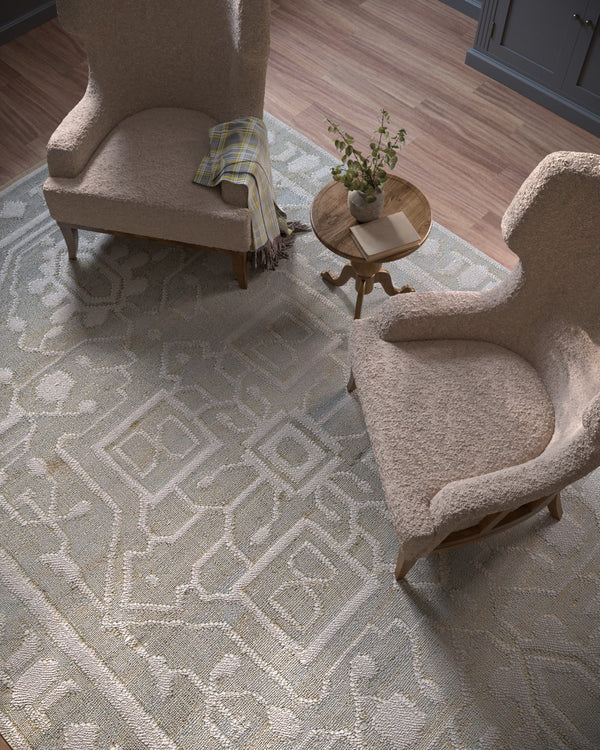 Momeni Nirvana NIR-1 Hand Woven Traditional Medallion Indoor Rug Blue 8' x 10'