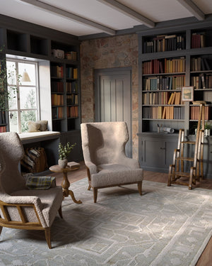 Momeni Nirvana NIR-1 Hand Woven Traditional Medallion Indoor Rug Blue 8' x 10'