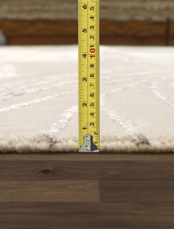 Pasargad Home Modern Hand-knotted Area Rug – Elegant Abstract Design In Premium Viscose Silk & Wool   Pa-9 10x14