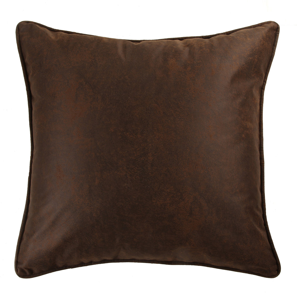 Hiend Accents Huntsman Reversible Euro Sham - Luxurious Faux Suede And Classic Plaid For Rustic Bedroom Elegance Brown 60% Cotton,30% Polyester,10% Linen Nl1731es