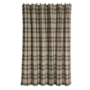 Hiend Accents Huntsman Plaid Shower Curtain - Elevate Your Bathroom With Rustic Lodge Charm And Elegant Design Brown,Tan 65% Polyester,35% Cotton Nl1731sc