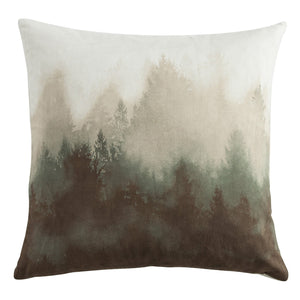 Hiend Accents Forest Pine Watermark Tree Throw Pillow - Cozy Accent For Rustic Decor And Inviting Living Spaces White,Cream,Brown 100% Polyester With 100% Waterfowl Feather Fill Nl1733p5