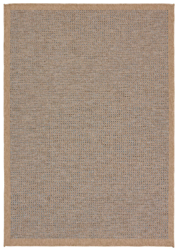 Jaipur Living Vibe by Jaipur Living Kidal Flatweave Polypropylene Rug for Patio or Entryway Use Brown / Blue 5' x 8' RUG157276